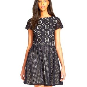 Alice + Olivia Black Lace Prom Dress